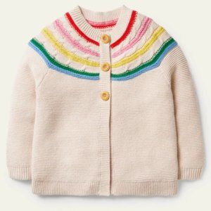 Mini Boden Fun Rainbow Yoke Cardigan